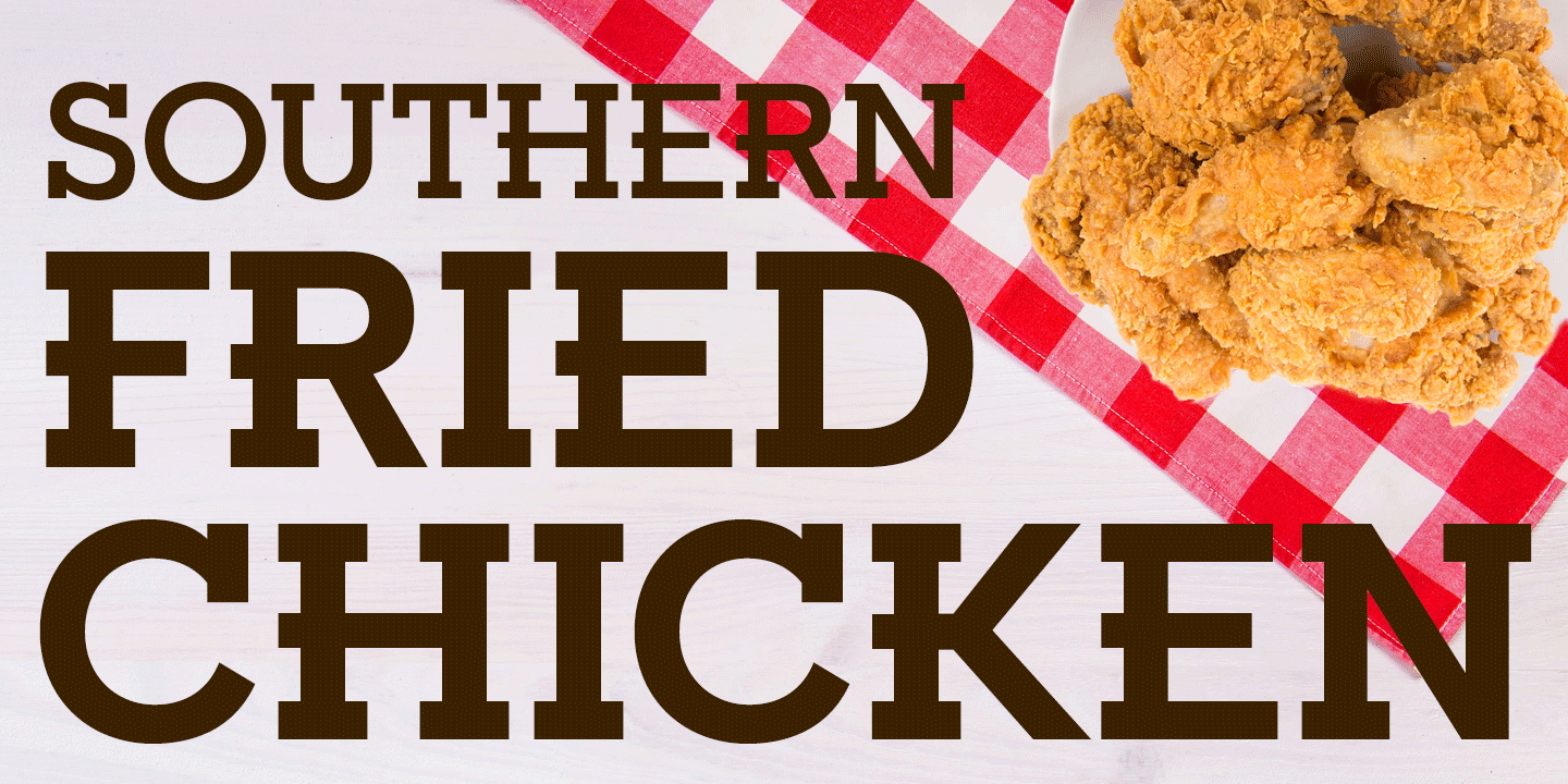 Fried Chicken Medium Italic Font preview